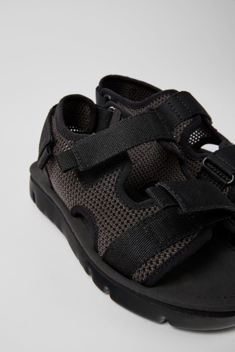 Sandalias Camper Oruga Mujer Negras | TOIVN-2936