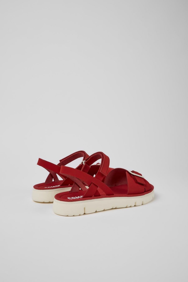 Sandalias Camper Oruga Mujer Rojas | XFOPA-7249