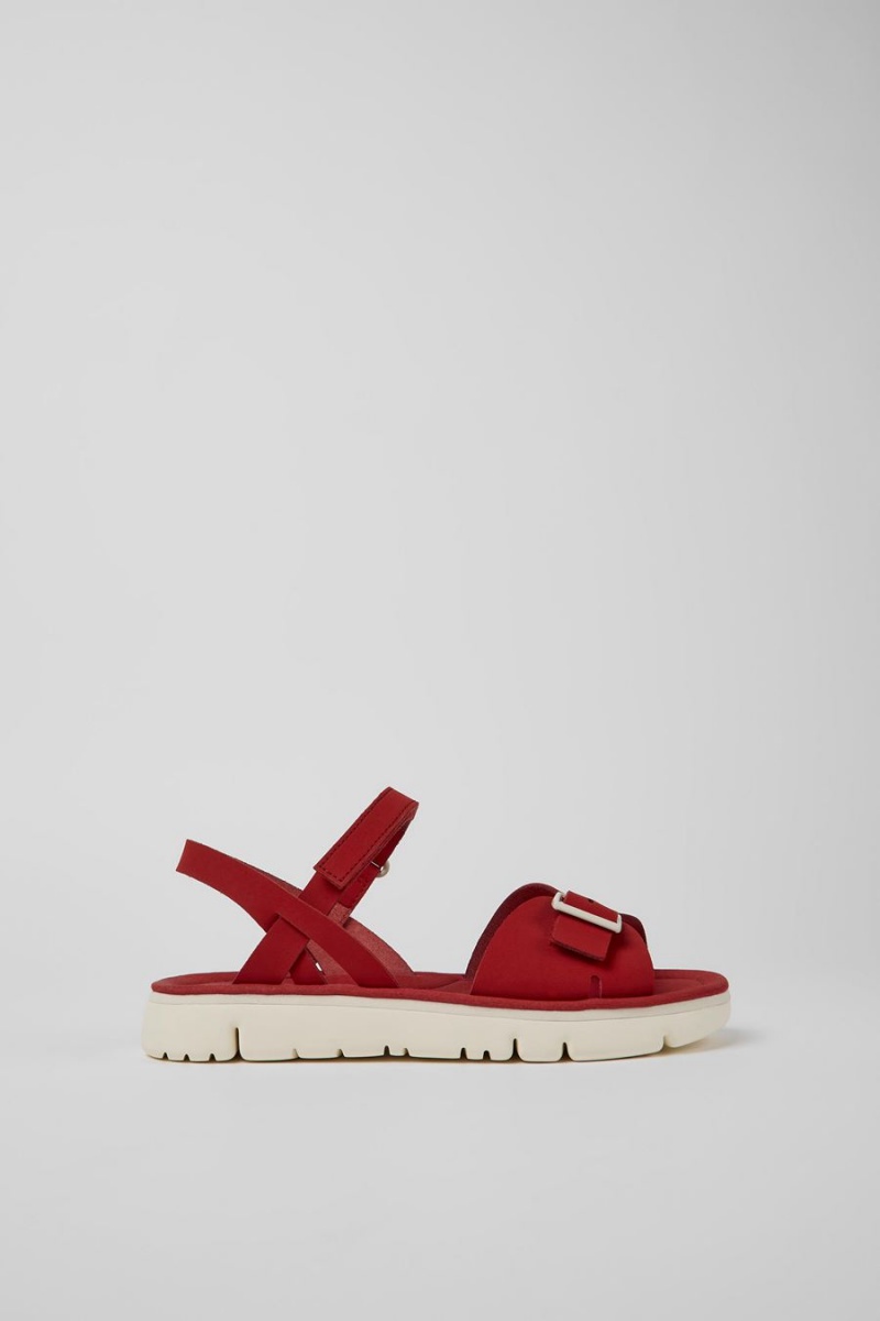 Sandalias Camper Oruga Mujer Rojas | XFOPA-7249