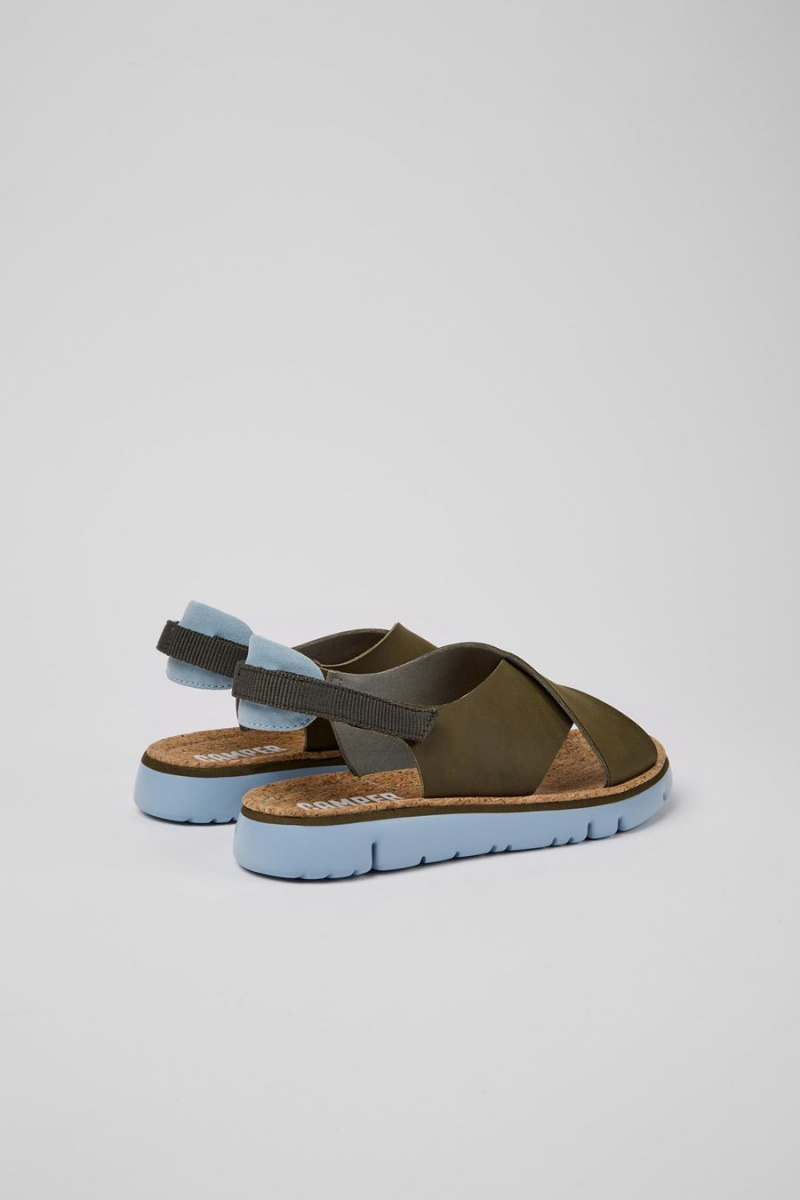 Sandalias Camper Oruga Mujer Verde | FKZRU-9802
