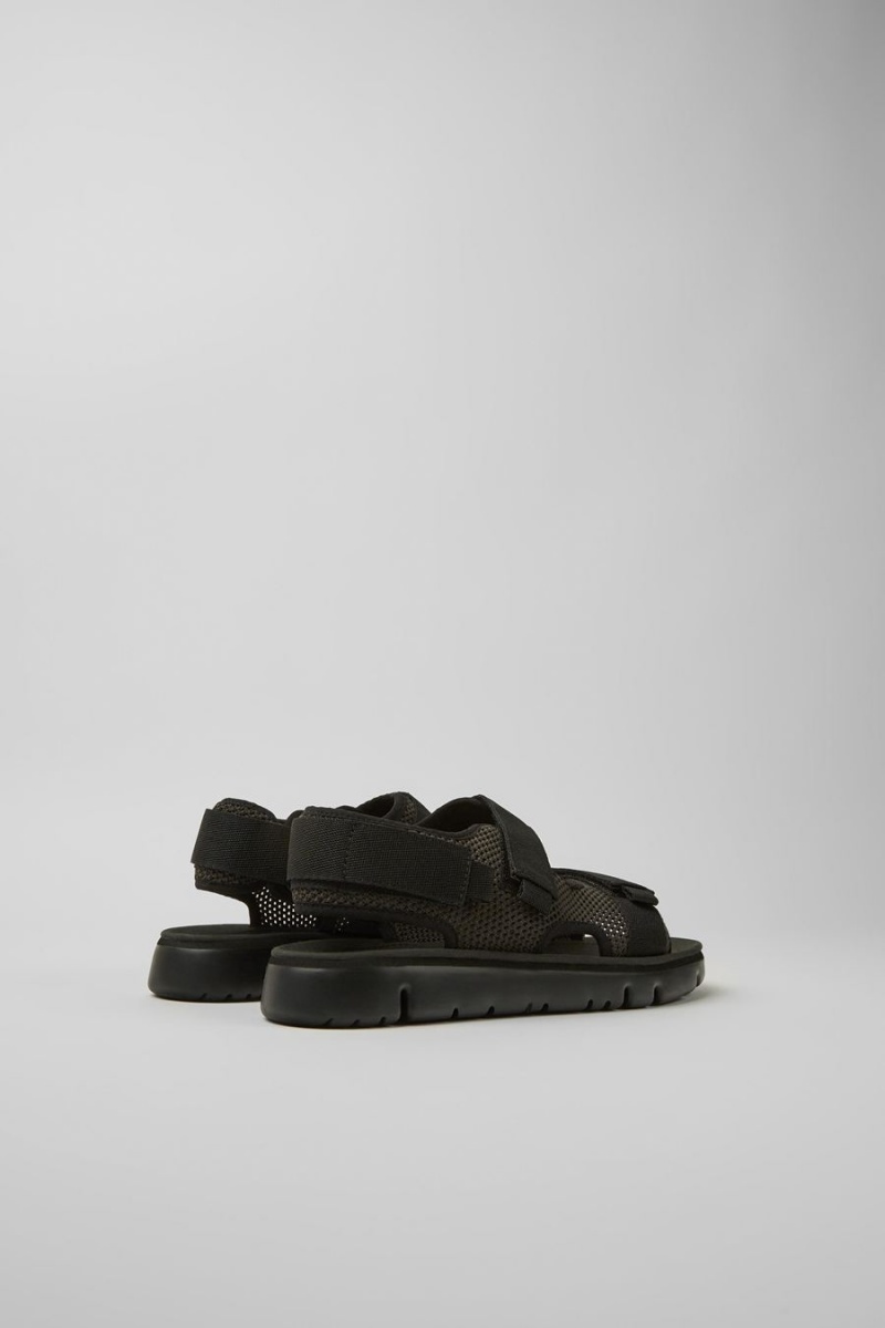 Sandalias Camper Oruga Tencel® Lyocell Hombre Negras | LAHSB-6701