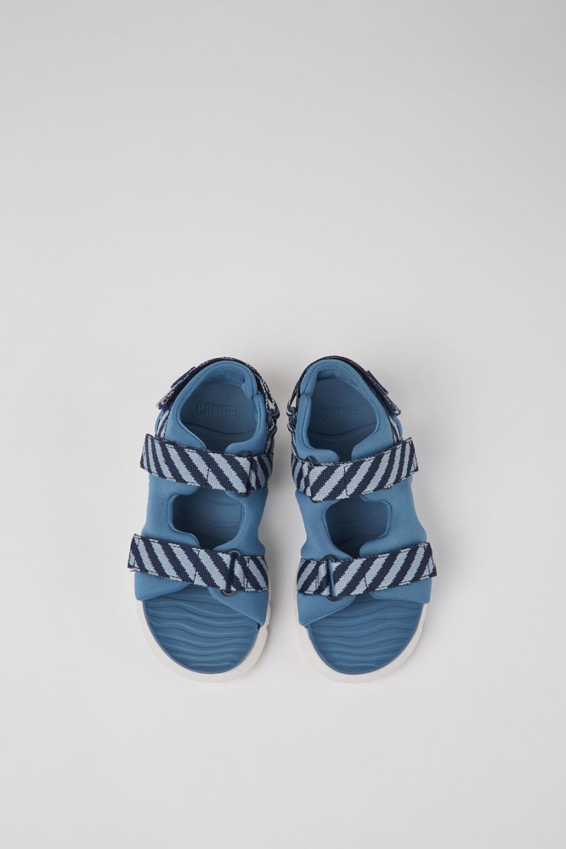Sandalias Camper Oruga Textil Niño Azules | LSKRP-3415