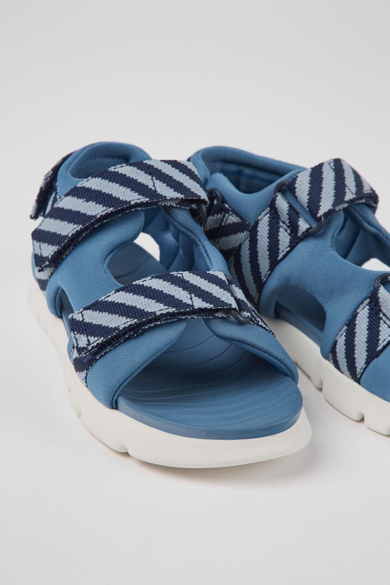 Sandalias Camper Oruga Textil Niño Azules | LSKRP-3415