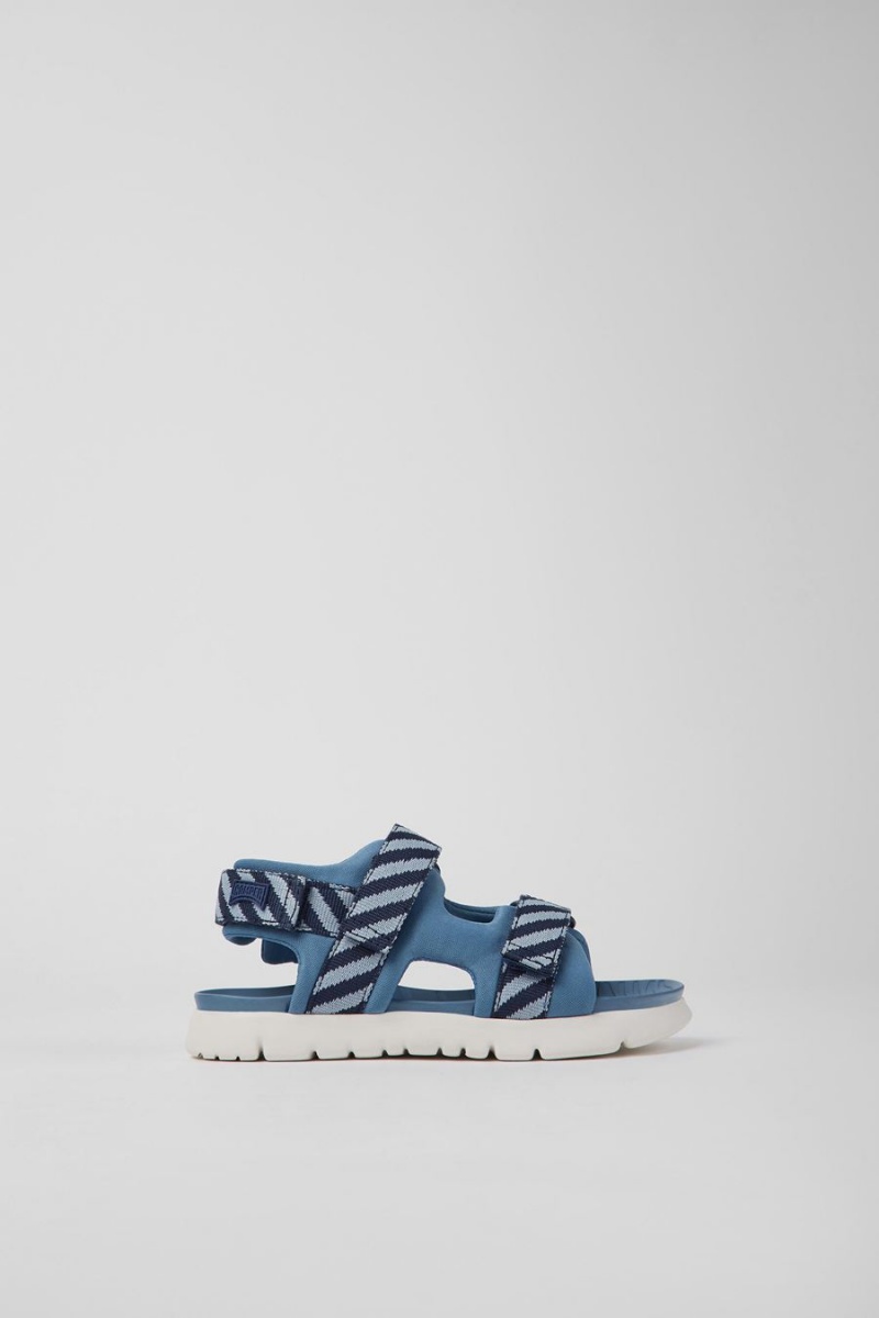 Sandalias Camper Oruga Textil Niño Azules | LSKRP-3415