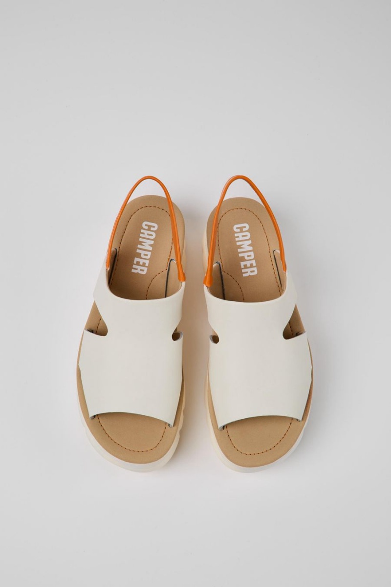 Sandalias Camper Oruga Up Mujer Blancas | OXTJG-5240