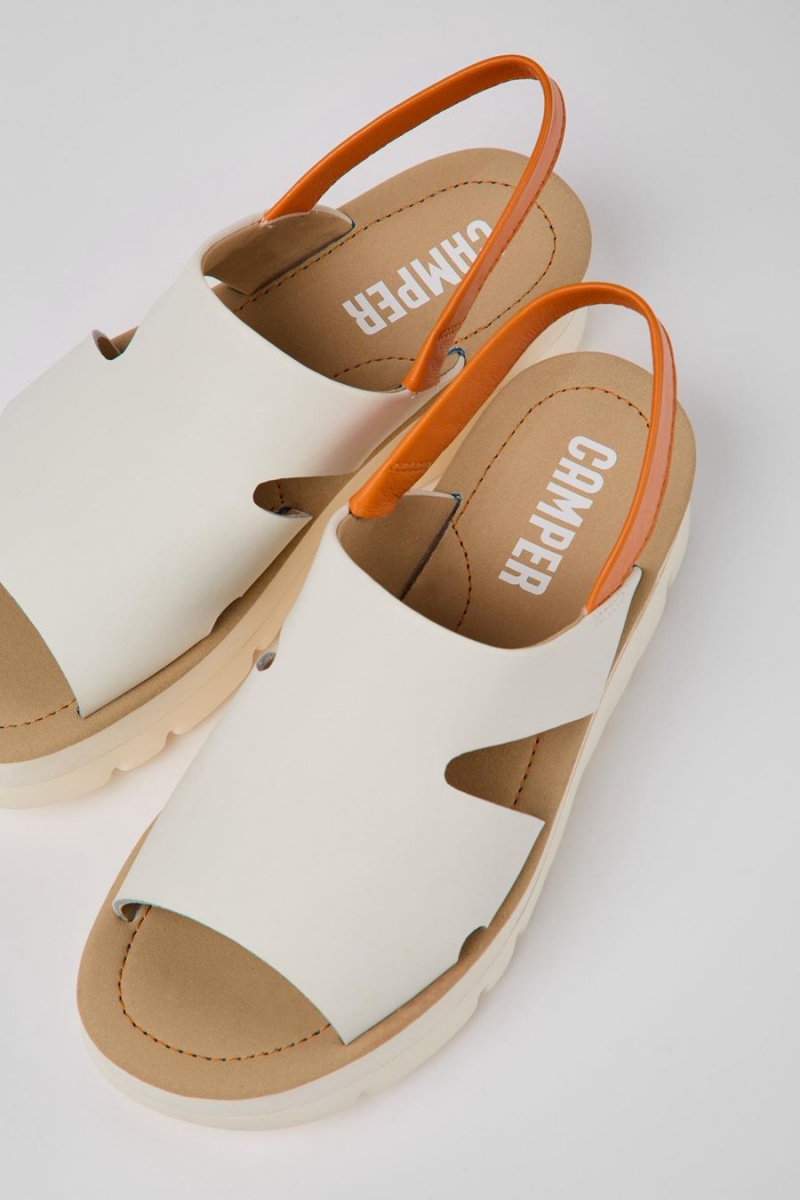 Sandalias Camper Oruga Up Mujer Blancas | OXTJG-5240