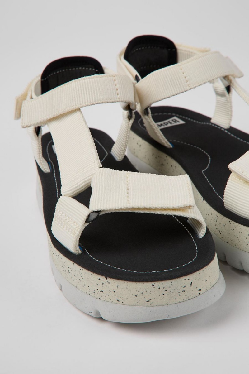 Sandalias Camper Oruga Up Mujer Blancas | QGKPF-3762