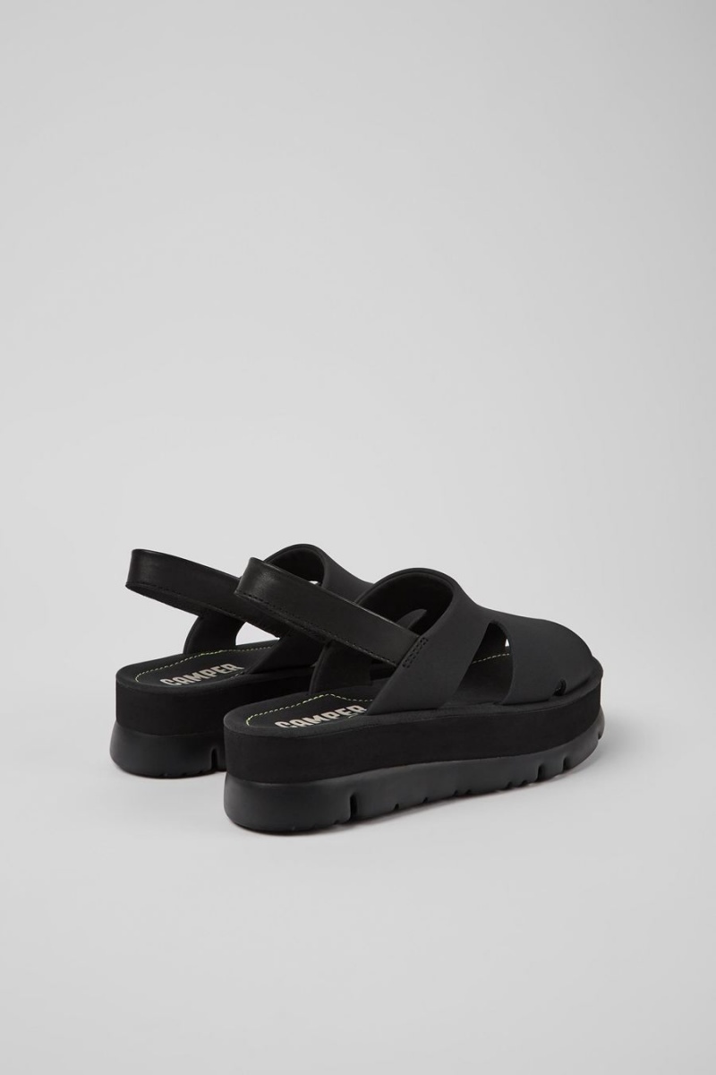 Sandalias Camper Oruga Up Mujer Negras | MOVLX-9084
