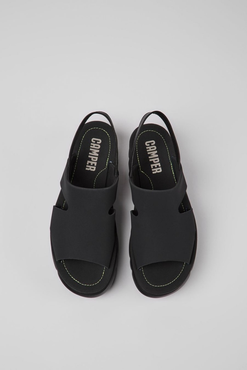Sandalias Camper Oruga Up Mujer Negras | MOVLX-9084