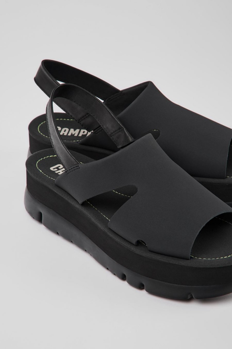 Sandalias Camper Oruga Up Mujer Negras | MOVLX-9084