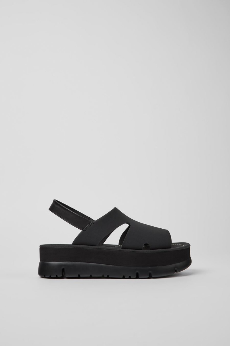 Sandalias Camper Oruga Up Mujer Negras | MOVLX-9084