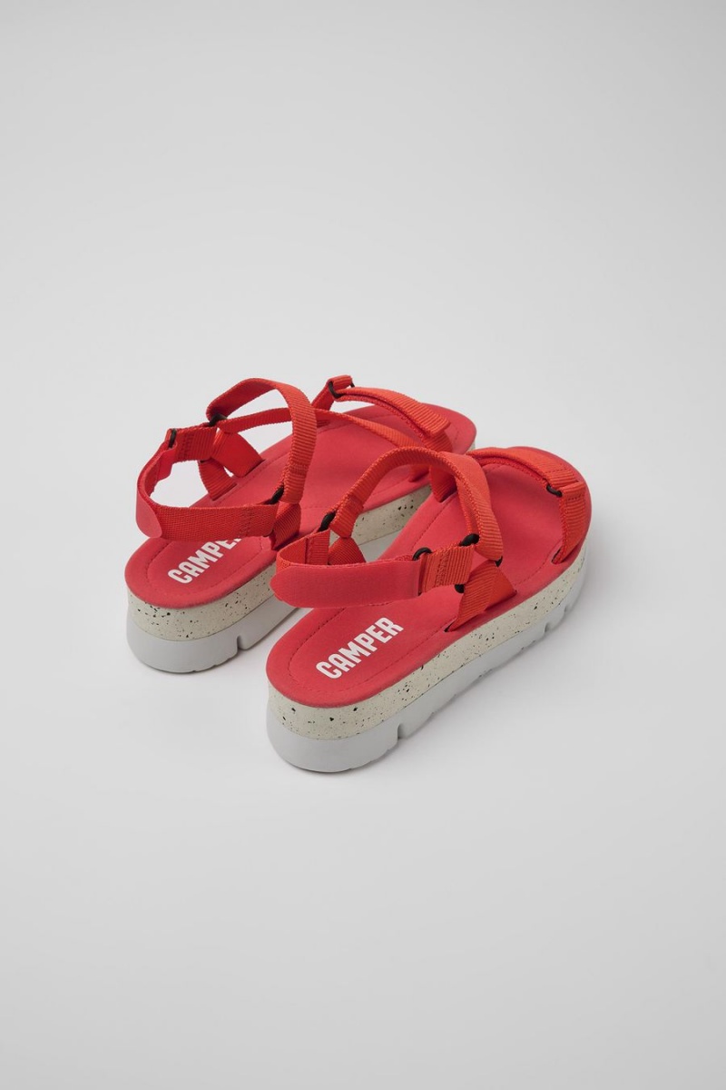 Sandalias Camper Oruga Up Recycled Pet Mujer Rojas | HYEMR-6418