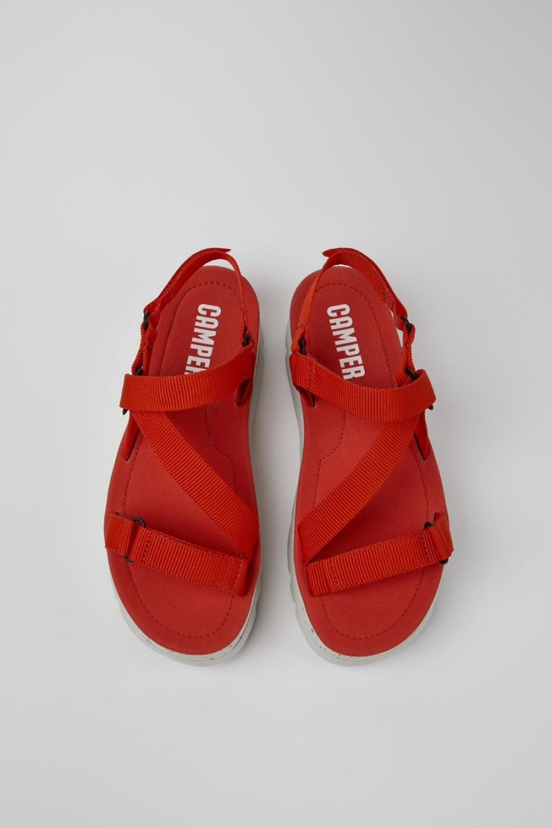 Sandalias Camper Oruga Up Recycled Pet Mujer Rojas | HYEMR-6418