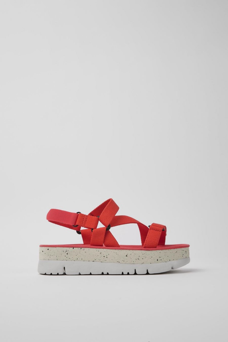 Sandalias Camper Oruga Up Recycled Pet Mujer Rojas | HYEMR-6418