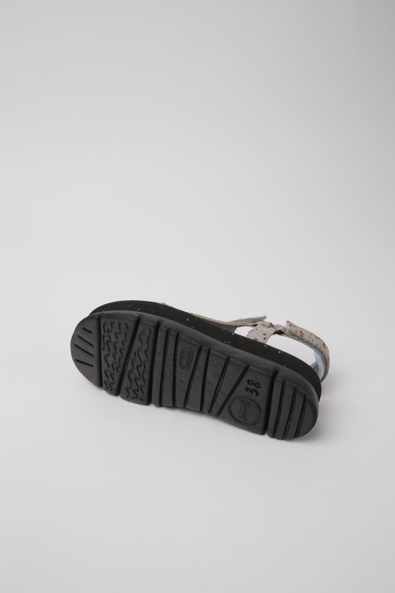 Sandalias Camper Oruga Up Recycled Pet Mujer Negras | IQOHV-3625