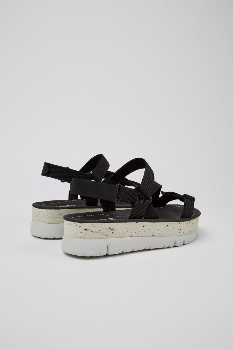 Sandalias Camper Oruga Up Recycled Pet Mujer Negras | ZEKCO-4079