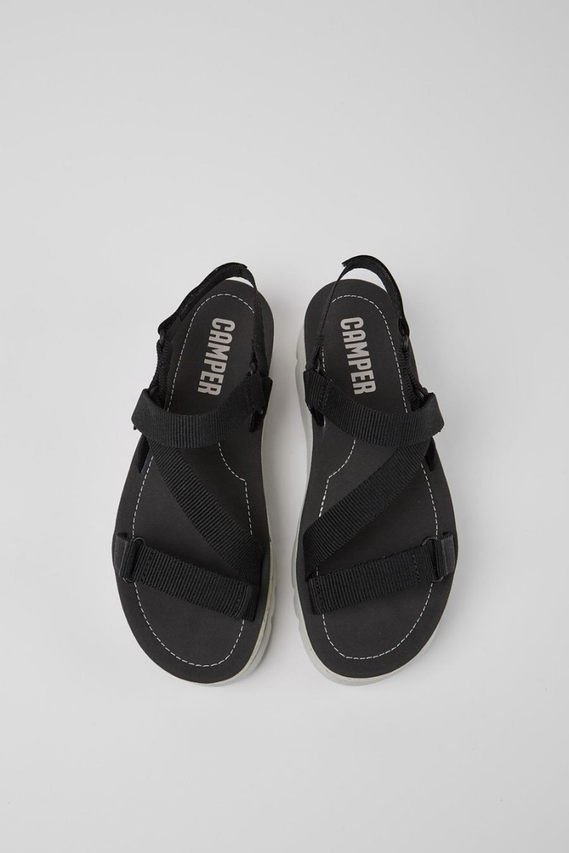 Sandalias Camper Oruga Up Recycled Pet Mujer Negras | ZEKCO-4079