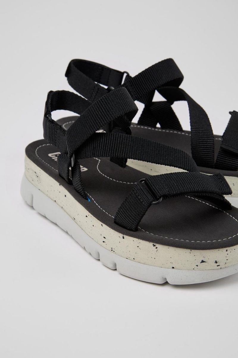 Sandalias Camper Oruga Up Recycled Pet Mujer Negras | ZEKCO-4079