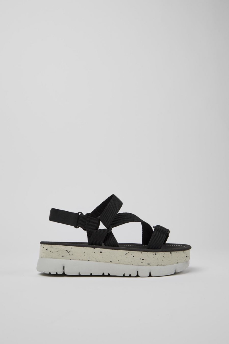 Sandalias Camper Oruga Up Recycled Pet Mujer Negras | ZEKCO-4079