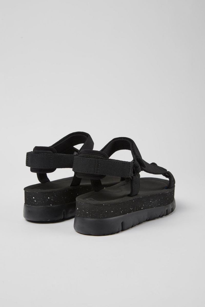 Sandalias Camper Oruga Up Recycled Pet Mujer Negras | ZWJDY-6042