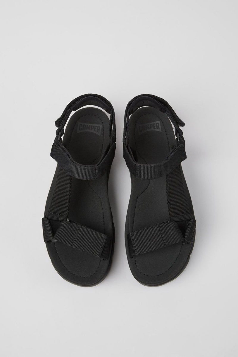 Sandalias Camper Oruga Up Recycled Pet Mujer Negras | ZWJDY-6042