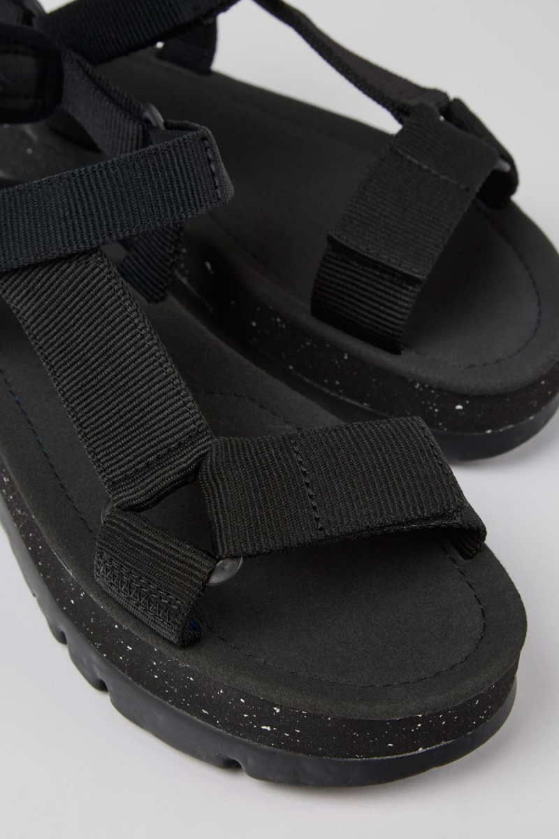 Sandalias Camper Oruga Up Recycled Pet Mujer Negras | ZWJDY-6042