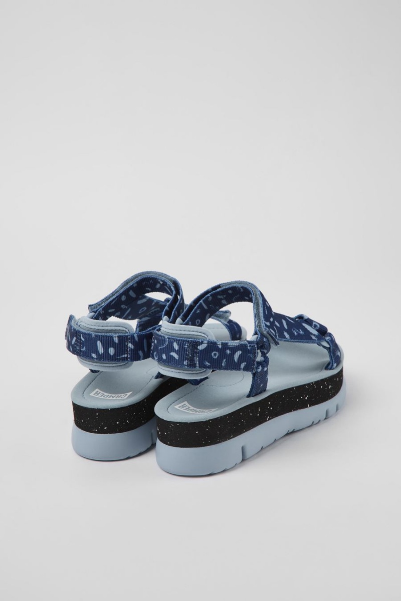 Sandalias Camper Oruga Up Textil Mujer Azules | MBDYZ-1943
