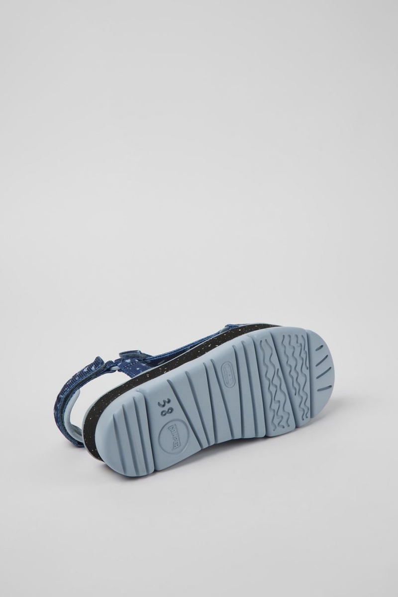 Sandalias Camper Oruga Up Textil Mujer Azules | MBDYZ-1943