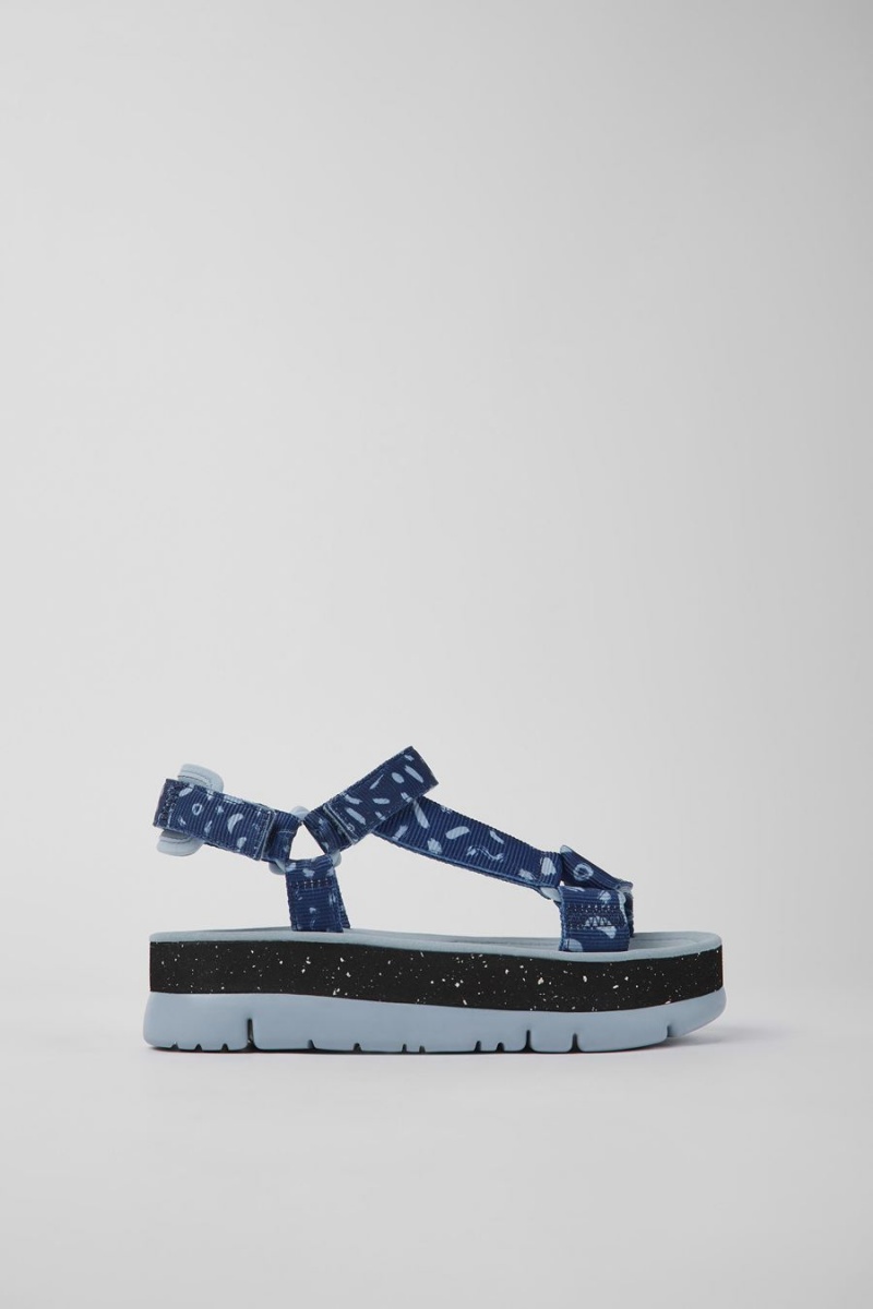 Sandalias Camper Oruga Up Textil Mujer Azules | MBDYZ-1943