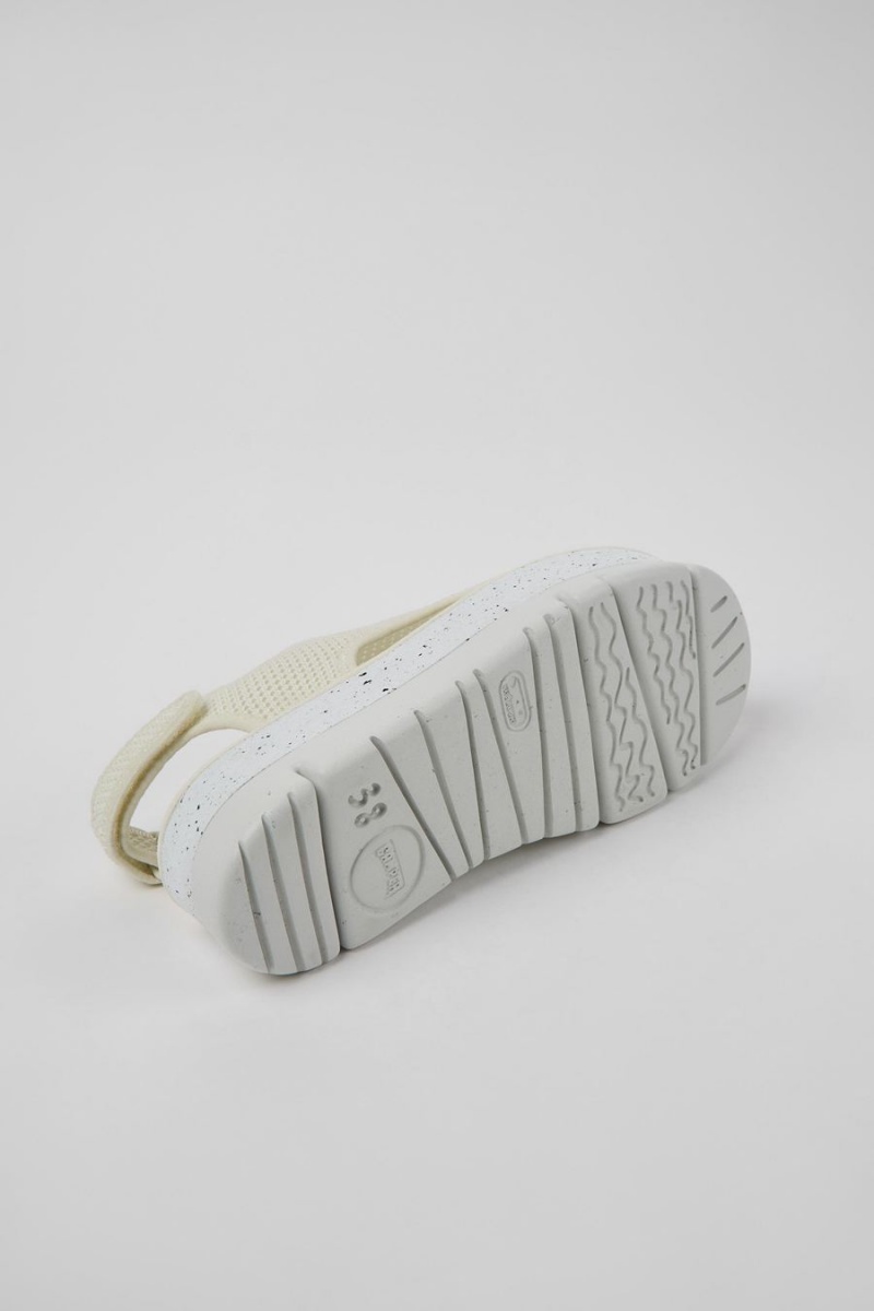 Sandalias Camper Oruga Up Textil Mujer Blancas | NWJSD-8314