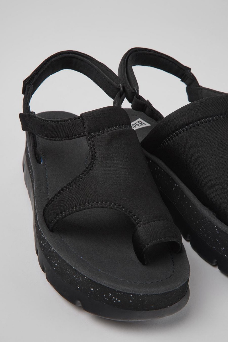 Sandalias Camper Oruga Up Textil Mujer Negras | MEKID-8154