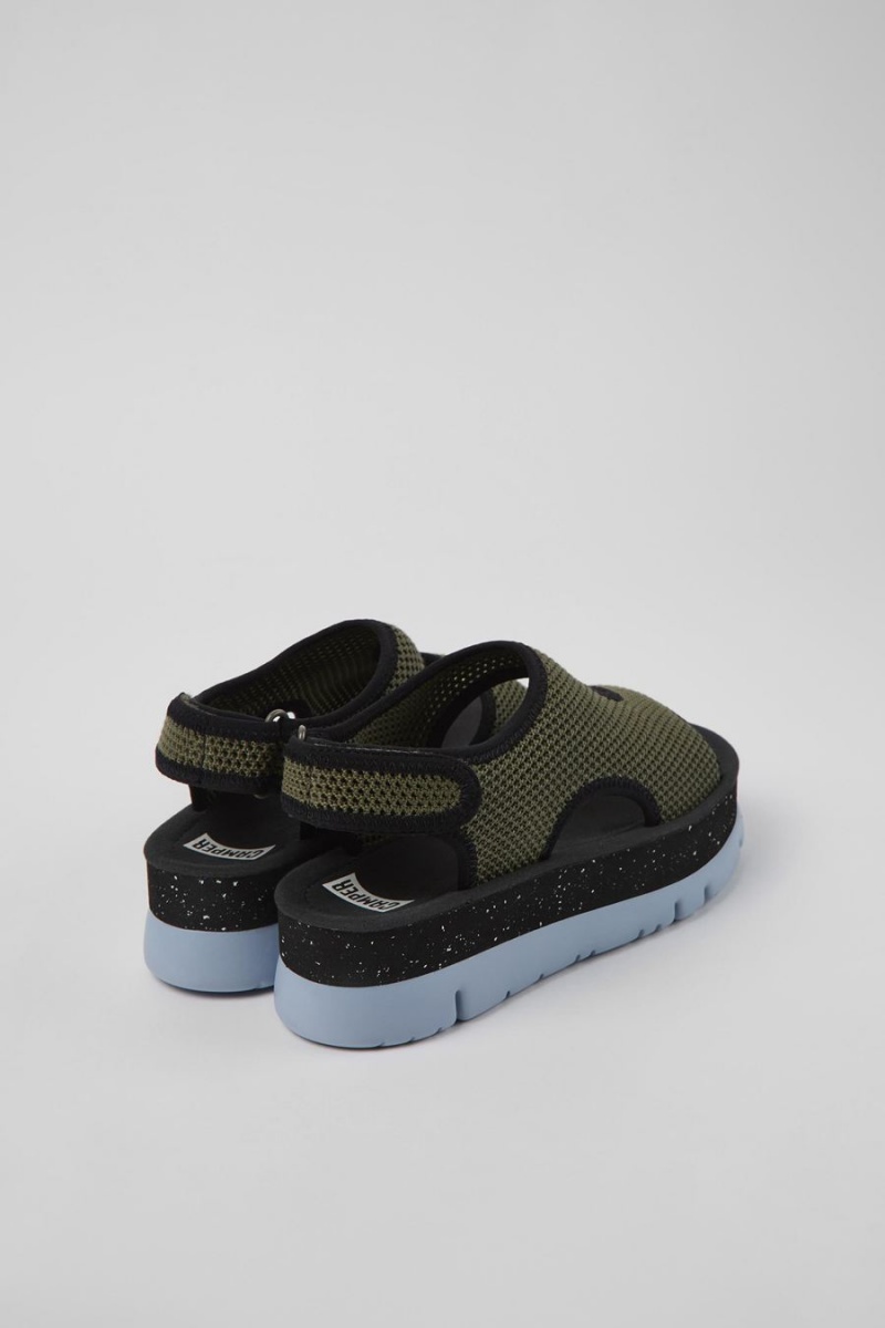 Sandalias Camper Oruga Up Textil Mujer Verde | SMPCF-4659