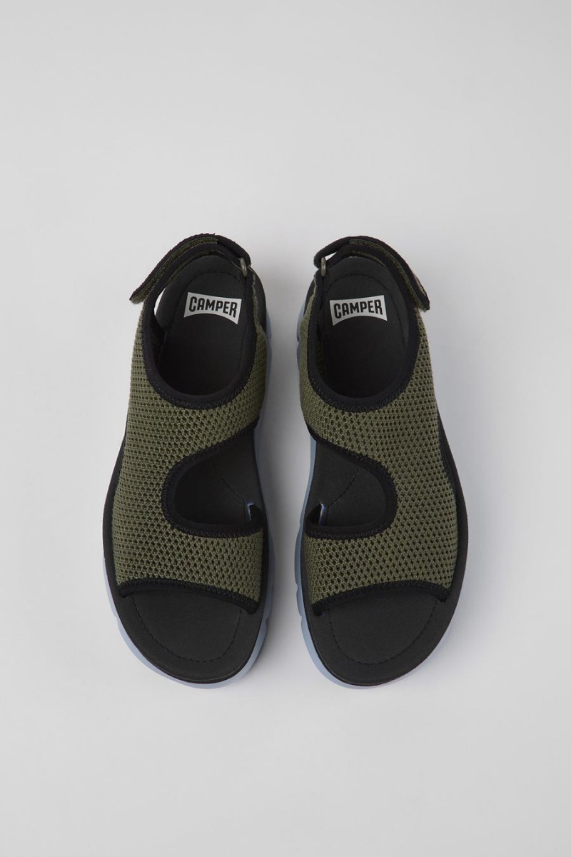 Sandalias Camper Oruga Up Textil Mujer Verde | SMPCF-4659
