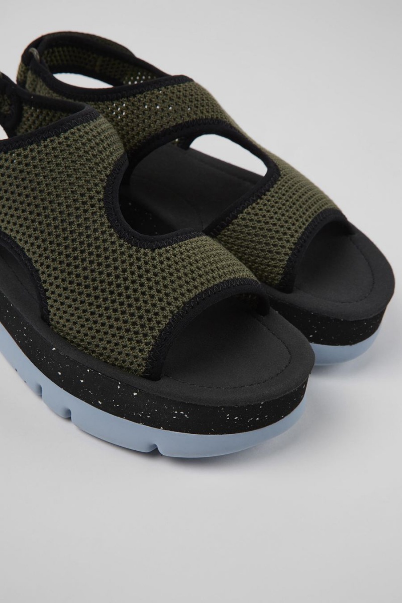 Sandalias Camper Oruga Up Textil Mujer Verde | SMPCF-4659