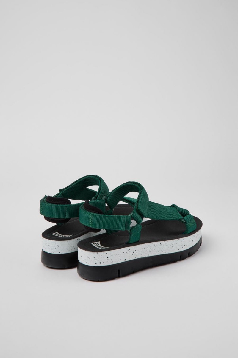 Sandalias Camper Oruga Up Textil Mujer Verde | KFMHC-1906