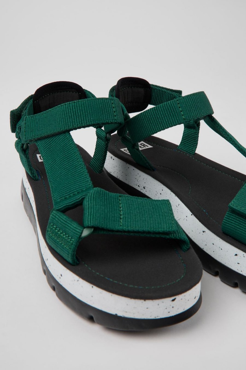 Sandalias Camper Oruga Up Textil Mujer Verde | KFMHC-1906