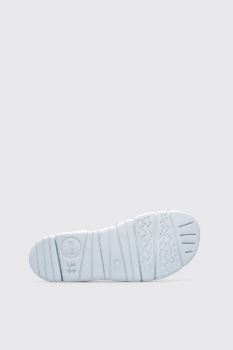 Sandalias Camper Oruga Velcro Mujer Blancas | KVWNF-7146