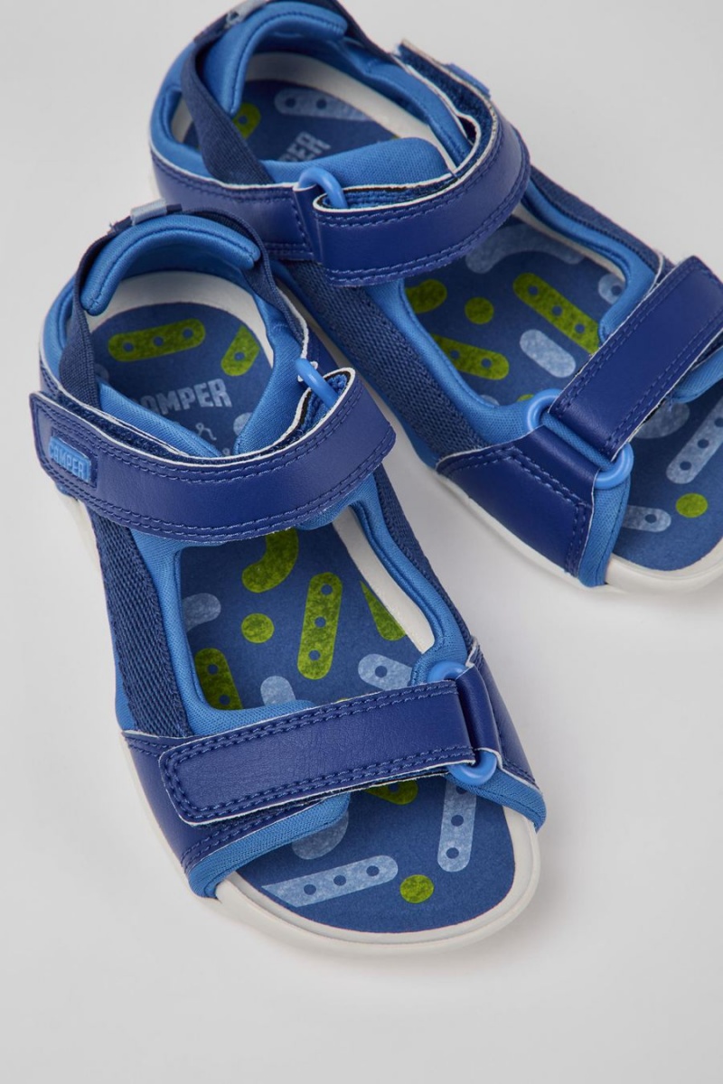 Sandalias Camper Ous Niño Azules | DLNYJ-7952