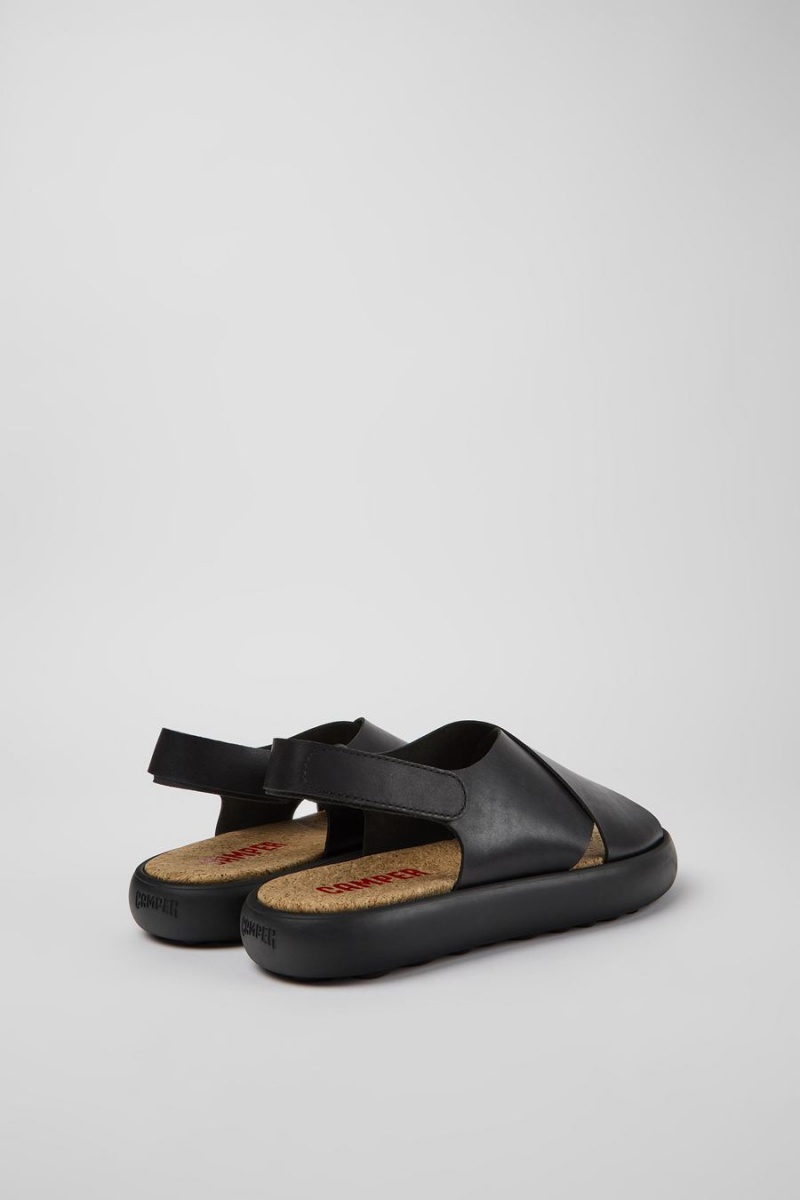 Sandalias Camper Pelotas Flota Cuero Hombre Negras | RSGWX-1594