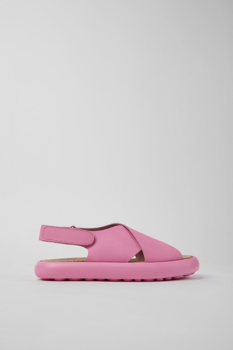 Sandalias Camper Pelotas Flota Cuero Mujer Rosas | CXGDJ-1437
