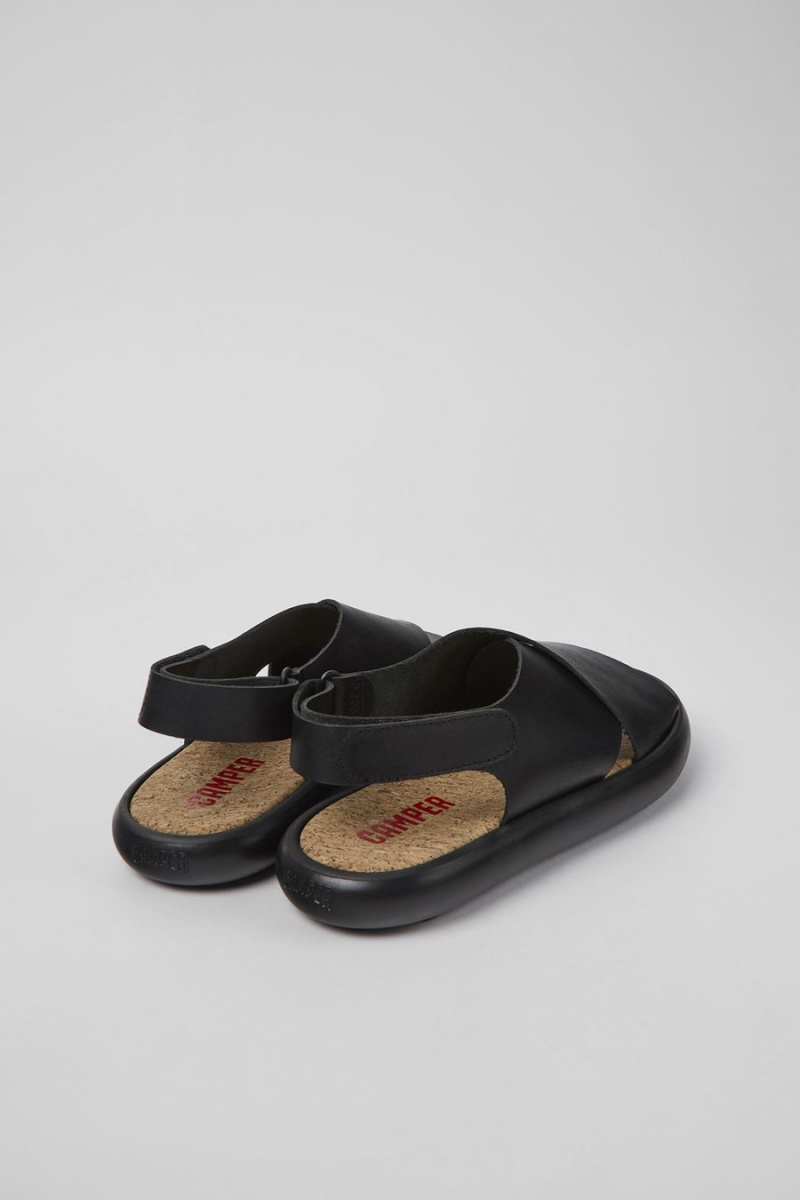 Sandalias Camper Pelotas Flota Cuero Mujer Negras | XQMNS-3509