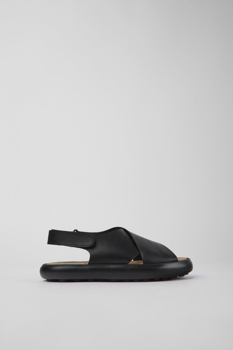 Sandalias Camper Pelotas Flota Cuero Mujer Negras | XQMNS-3509