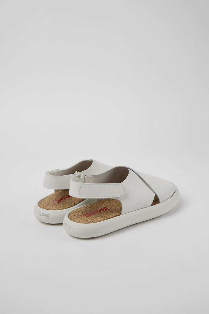 Sandalias Camper Pelotas Flota Cuero Mujer Blancas | JAWEC-2013