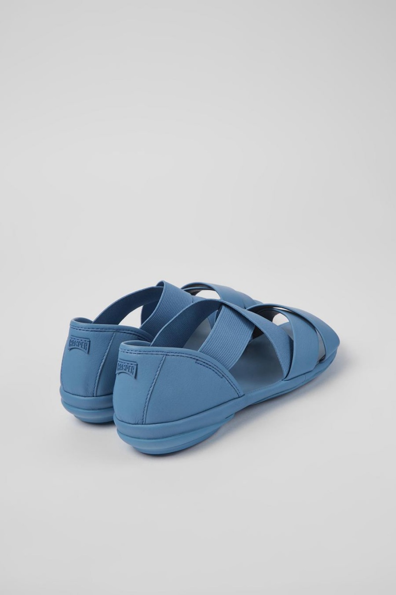 Sandalias Camper Right Cuero Mujer Azules | WPIGS-5276