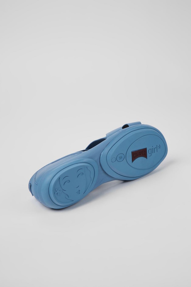Sandalias Camper Right Cuero Mujer Azules | WPIGS-5276