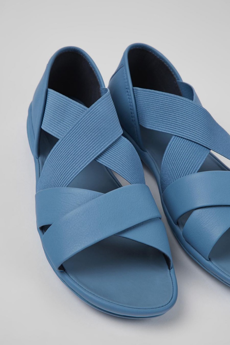Sandalias Camper Right Cuero Mujer Azules | WPIGS-5276