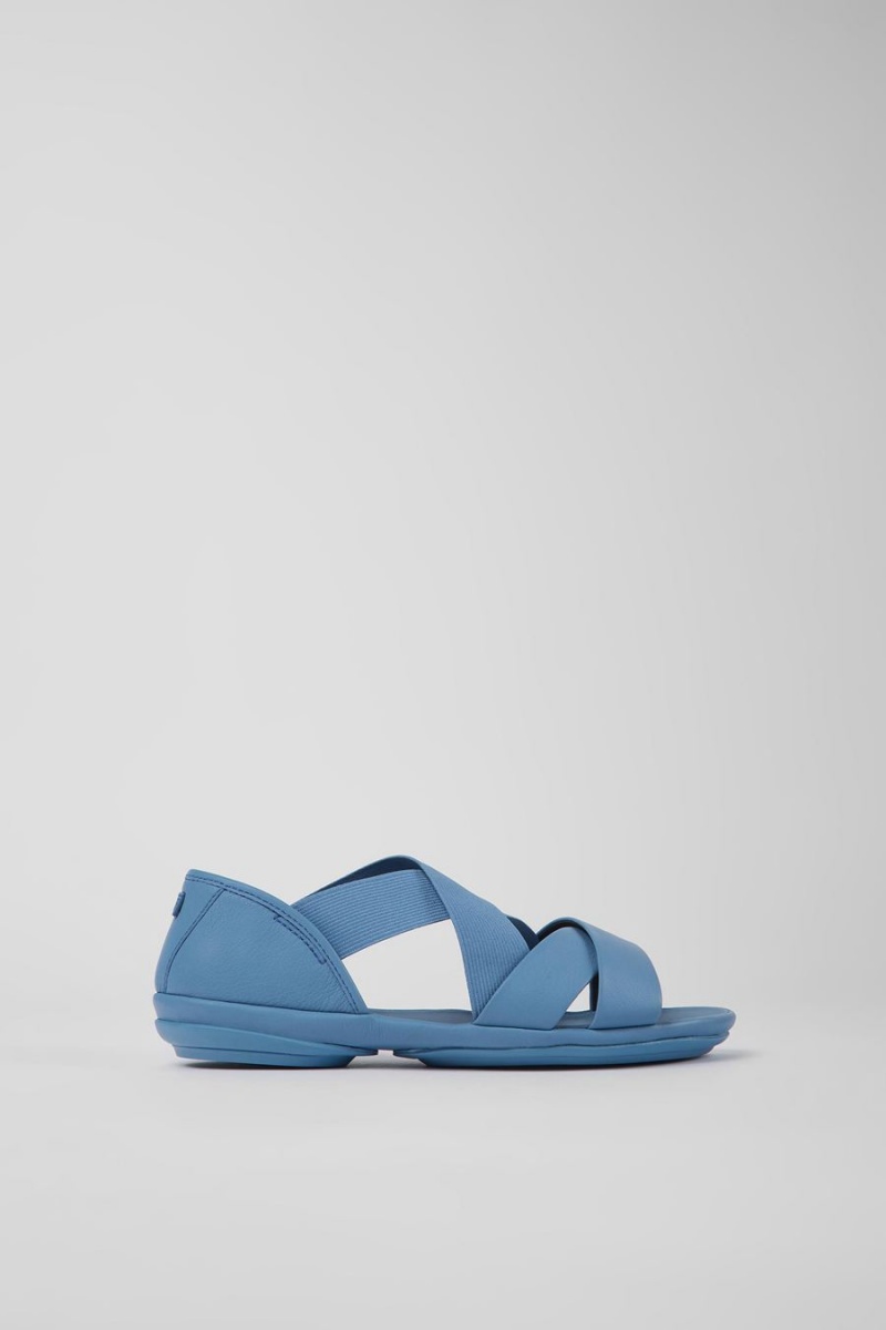 Sandalias Camper Right Cuero Mujer Azules | WPIGS-5276