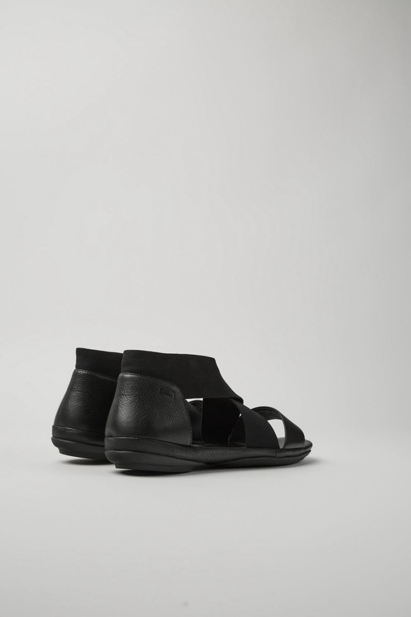 Sandalias Camper Right Mujer Negras | EYVSX-5489