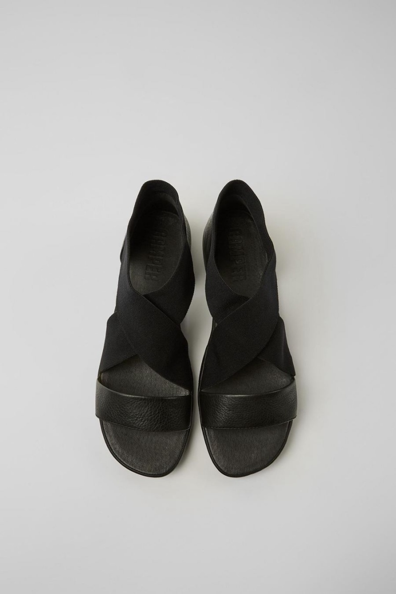 Sandalias Camper Right Mujer Negras | EYVSX-5489