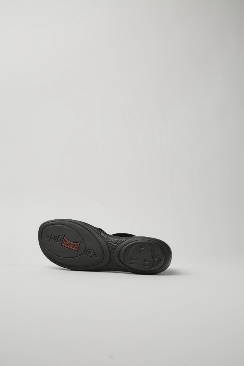 Sandalias Camper Right Mujer Negras | EYVSX-5489